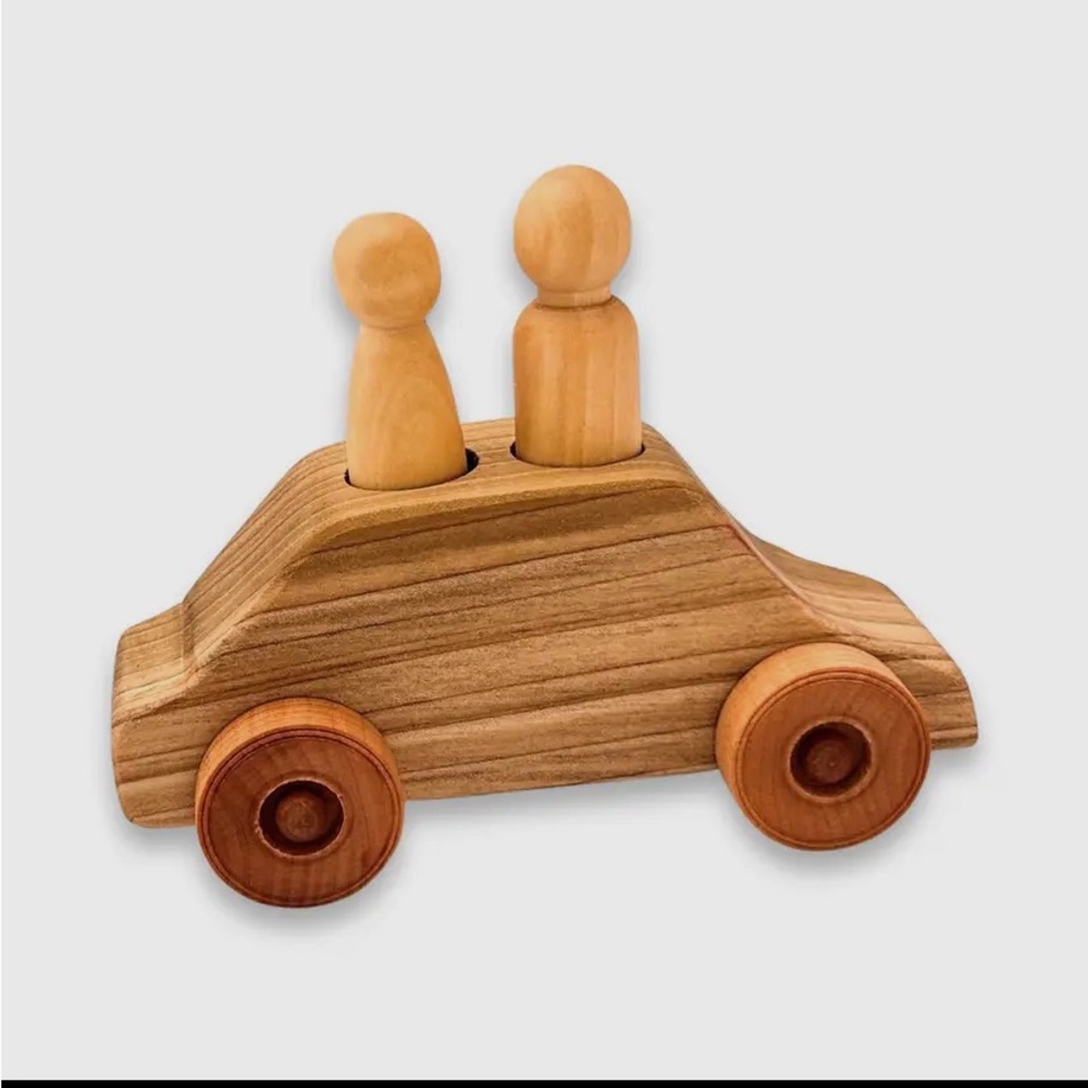 Wooden Toy Car with Figures